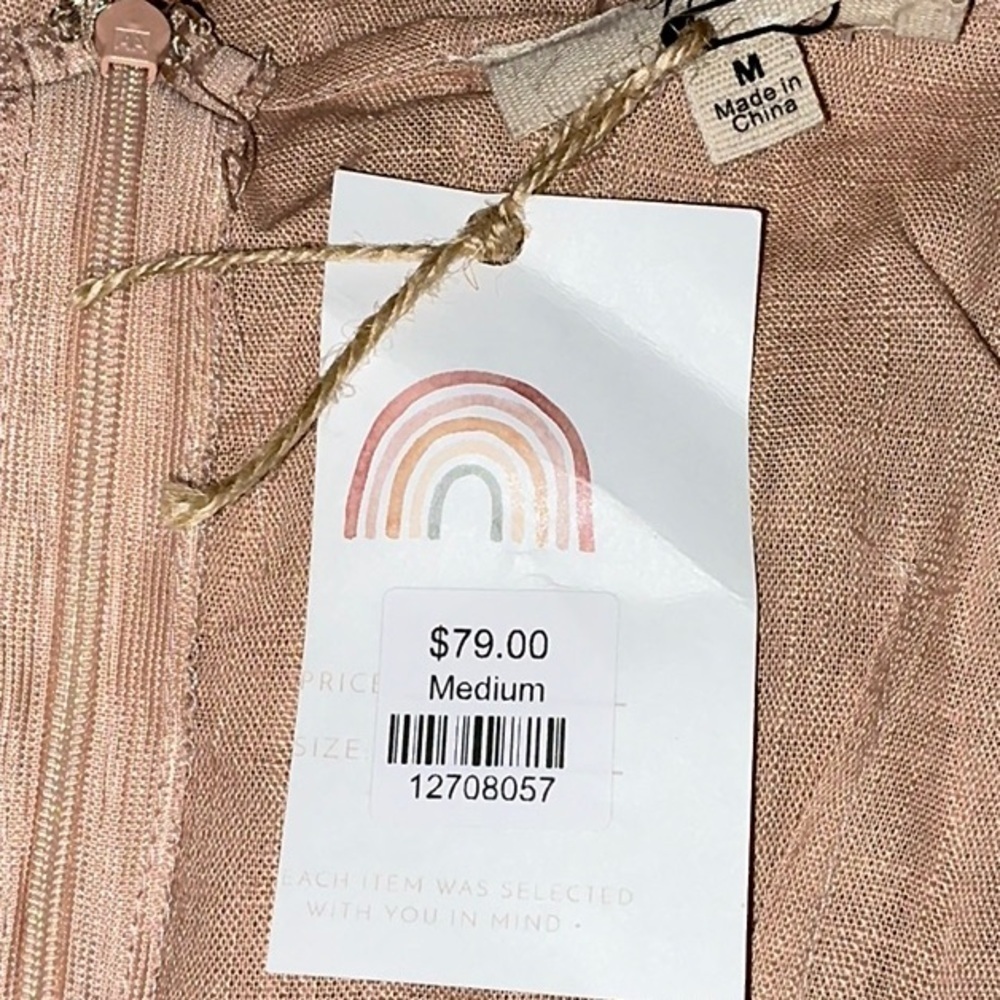NWT, Puffed Sleeve Mini Dress, Size M - Picture 5 of 15